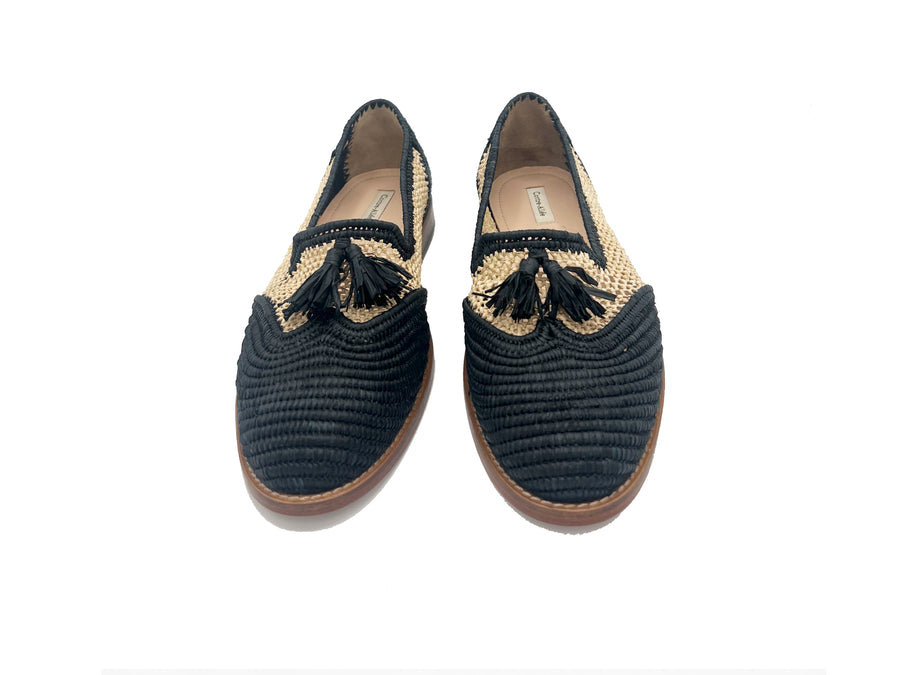 Sbata Raffia Shoes Natural | Sbata Woven Straw Shoes | Contre Allée