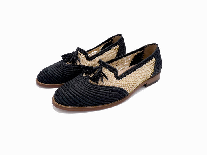 Sbata Raffia Shoes Natural | Sbata Woven Straw Shoes | Contre Allée